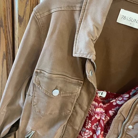 Brown Utility Jacket for Women by 78$SUNY - Picture 3 of 9